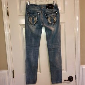 Miss Me Ankle Skinny Jeans MM Jeans Distressed 27 Women Girls Juniors Pretty